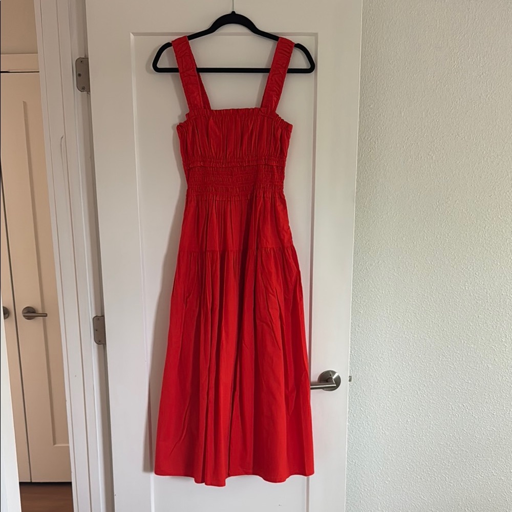 NWOT Aritzia Wilfred Foray Popkin Dress in Poppy Red
